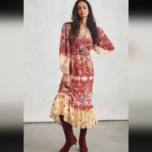 Anthropologie Othilia carmela floral maxi dress, size sp